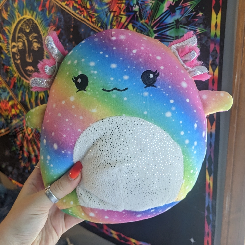Rainbow axolotl squishmallow